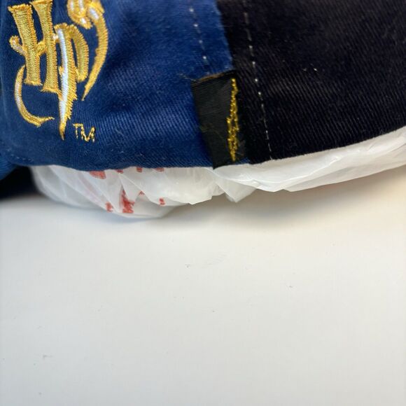 VTG 2001 Harry Potter Hogwarts Crest Hat Black Adjustable Strapback Baseball Cap - Picture 5 of 12